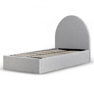 Antonia Single Bed Frame - Cloudy Pepper Boucle with Storage by Interior Secrets - AfterPay Available by Interior Secrets, a Beds & Bed Frames for sale on Style Sourcebook