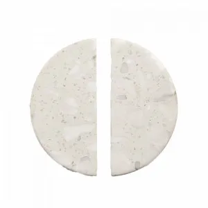 Hemi Milky Terrazzo Handle PAIR by Hardware Concepts, a Cabinet Hardware for sale on Style Sourcebook
