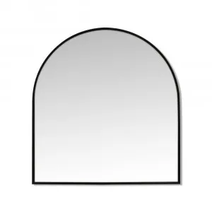 Black Arched Metal Frame Bathroom Mirror - 80cm x 76cm by Luxe Mirrors, a Vanity Mirrors for sale on Style Sourcebook