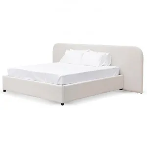 Greta King Bed Frame - Snow Boucle with Storage - Last One by Interior Secrets - AfterPay Available by Interior Secrets, a Beds & Bed Frames for sale on Style Sourcebook