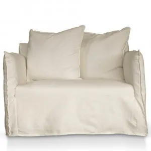 Como Linen Darling Sofa Cover Oatmeal -1.5 Seater by null, a Sofas for sale on Style Sourcebook