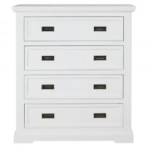 Aspen Tallboy Brushed White - 4 Drawer by null, a Dressers & Chests of Drawers for sale on Style Sourcebook
