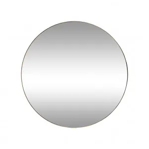 Minim Round Wall Mirror Gold - 90cm by null, a Mirrors for sale on Style Sourcebook