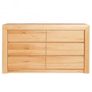 Bellambi Natural Messmate Dresser - 6 Drawer by null, a Dressers & Chests of Drawers for sale on Style Sourcebook