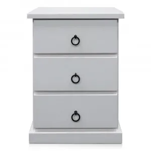 Coventry Bedside Table White - 3 Drawer by null, a Bedside Tables for sale on Style Sourcebook
