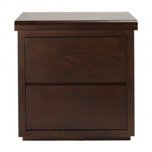 Calypso Bedside Table Chocolate - 2 Drawer by null, a Bedside Tables for sale on Style Sourcebook