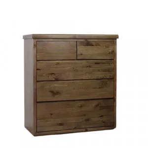 Calypso Tallboy Nutmeg - 5 Drawer by null, a Dressers & Chests of Drawers for sale on Style Sourcebook