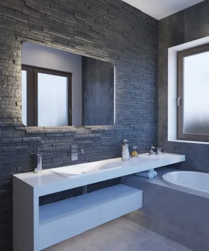 Rear Soft Glow Curved Corner LED Backlit Mirror 120cm x 80cm by Luxe Mirrors, a Illuminated Mirrors for sale on Style Sourcebook