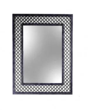 Quadrefoil Decorative Wall Mirror in Bronze or Gold 100cm x 75cm Dark Bronze by Luxe Mirrors, a Mirrors for sale on Style Sourcebook