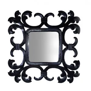 Zambia Wall Mirror in Black or Pewter 120cm Black by Luxe Mirrors, a Mirrors for sale on Style Sourcebook