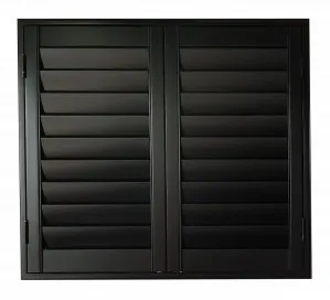 Basswood Shutters - Black by Wynstan, a Shutters for sale on Style Sourcebook