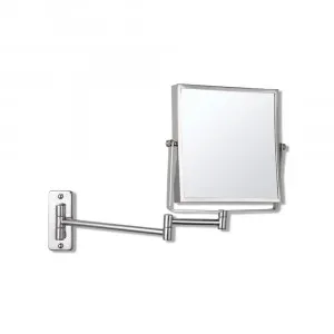 Square 1x &amp; 5x Magnification Mirror Silver (20cm x 20cm) by Luxe Mirrors, a Shaving Cabinets for sale on Style Sourcebook