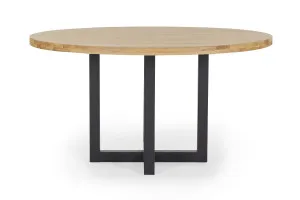 Bronte Round Natural 150cm Coastal Dining Table in White, Solid American Timber Oak, by Lounge Lovers by Lounge Lovers, a Dining Tables for sale on Style Sourcebook