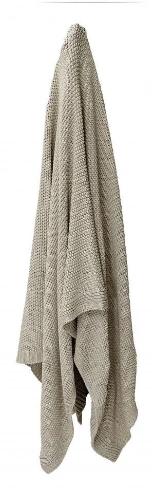 Cotswold Knitted Throw Pebble - 170cm x 130cm by null, a Throws for sale on Style Sourcebook