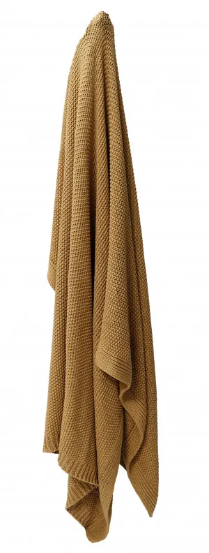 Cotswold Knitted Throw Saffron - 170cm x 130cm by null, a Throws for sale on Style Sourcebook