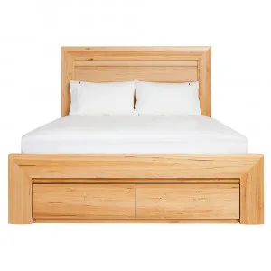 Bellambi Natural Messmate Gas Lift Storage Bed Frame by null, a Beds & Bed Frames for sale on Style Sourcebook