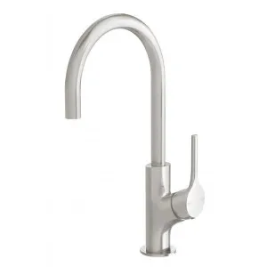 Phoenix Vivid Slimline Oval Sink Mixer 160mm Gooseneck - Brushed Nickel by PHOENIX, a Kitchen Taps & Mixers for sale on Style Sourcebook