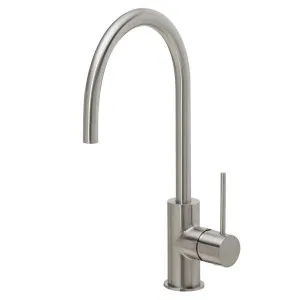 Phoenix Vivid Slimline Side Lever Sink Mixer 220mm Gooseneck-Brushed Nickel by PHOENIX, a Kitchen Taps & Mixers for sale on Style Sourcebook