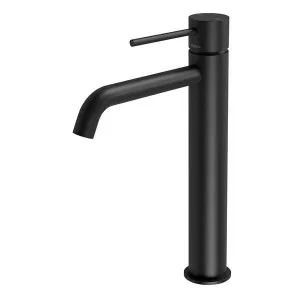 Phoenix Vivid Slimline Vessel Mixer Curved Outlet - Matte Black by PHOENIX, a Bathroom Taps & Mixers for sale on Style Sourcebook
