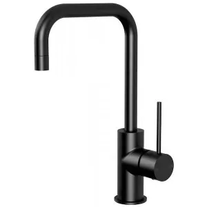 Phoenix Vivid Slimline Side Lever Sink Mixer 160mm Squareline-Matte Black by PHOENIX, a Kitchen Taps & Mixers for sale on Style Sourcebook
