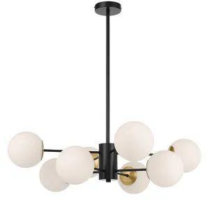 Telbix Marsten E27 8 Light Pendant Black by Telbix, a Pendant Lighting for sale on Style Sourcebook