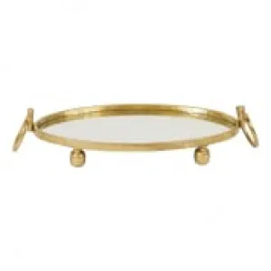 Clay Oval Mirror Tray 58x11cm in Gold by OZ Design, a Trays for sale on Style Sourcebook