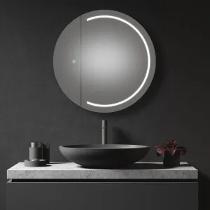 Pearl Round LED Mirrored Cabinet with Demister (Recessable) - 90cm Dia by Luxe Mirrors, a Cabinets, Chests for sale on Style Sourcebook