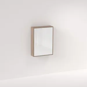 Myra 1-Door Mirror Cabinet 600mm - Pure Oak by ABI Interiors Pty Ltd, a Shaving Cabinets for sale on Style Sourcebook
