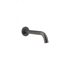 Sola Wall-Mounted Spout - Brushed Gunmetal by ABI Interiors Pty Ltd, a Bathroom Taps & Mixers for sale on Style Sourcebook