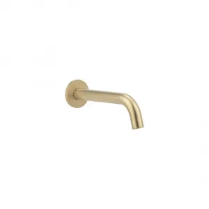 Sola Wall-Mounted Spout - Brushed Brass by ABI Interiors Pty Ltd, a Bathroom Taps & Mixers for sale on Style Sourcebook