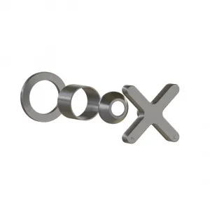 Cross Progressive Handle Kit • Brushed Nickel by ABI Interiors Pty Ltd, a Bathroom Taps & Mixers for sale on Style Sourcebook