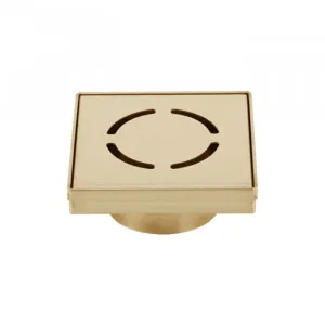 Harper Square Floor Waste - Brushed Brass by ABI Interiors Pty Ltd, a Traps & Wastes for sale on Style Sourcebook