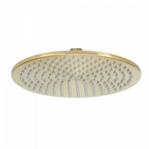 Shower Head Round 250mm - Brushed Brass by ABI Interiors Pty Ltd, a Shower Heads & Mixers for sale on Style Sourcebook