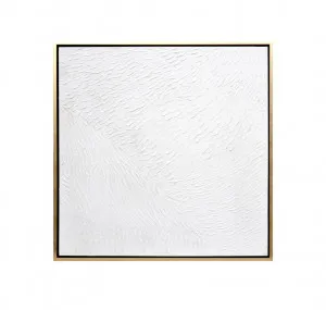 White Textured Wall Art Canvas 2 sizes available 105cm x 105cm by Luxe Mirrors, a Artwork & Wall Decor for sale on Style Sourcebook