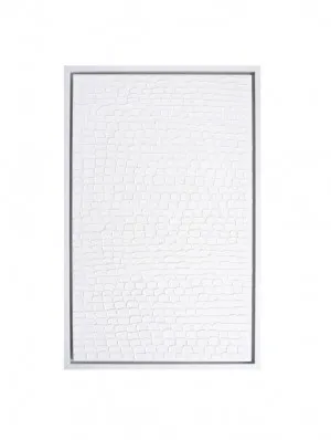 White Curves Canvas Painting 85cm x 55cm by Luxe Mirrors, a Artwork & Wall Decor for sale on Style Sourcebook