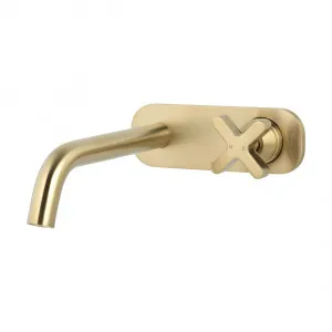 Cross Progressive Wall Mounted Set - Brushed Brass by ABI Interiors Pty Ltd, a Bathroom Taps & Mixers for sale on Style Sourcebook