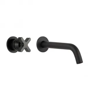 Cross Progressive Mixer Spout Set - Matte Black by ABI Interiors Pty Ltd, a Bathroom Taps & Mixers for sale on Style Sourcebook