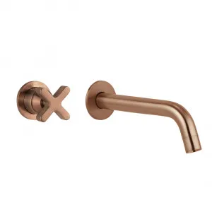 Cross Progressive Mixer Spout Set - Brushed Copper by ABI Interiors Pty Ltd, a Bathroom Taps & Mixers for sale on Style Sourcebook