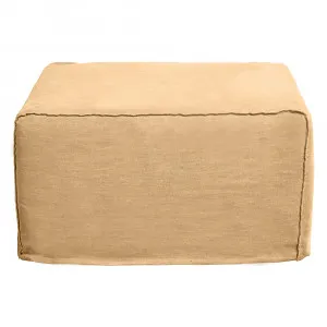 Como Linen Square Ottoman Cover Wheat - 100cm x 100cm by null, a Ottomans for sale on Style Sourcebook