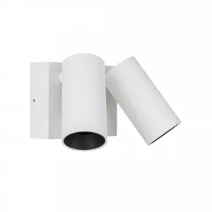 Revo Double Adjustable Exterior LED Wall Light IP65 White by Havit, a Outdoor Lighting for sale on Style Sourcebook