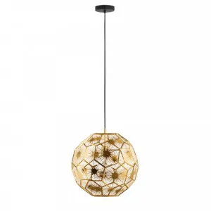 Brass Eglo Skoura Pendant Light (E27) Medium by Eglo, a Pendant Lighting for sale on Style Sourcebook