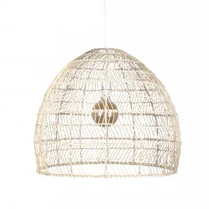 Fiorentino Bangkok Dome Rattan Pendant Light Edison Screw (E27) Natural by Fiorentino, a Pendant Lighting for sale on Style Sourcebook