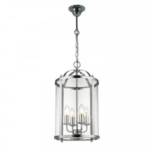 Manor Chrome Lantern Pendant Light 4 Light by Lighting Inspirations, a Pendant Lighting for sale on Style Sourcebook