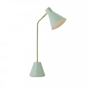 Telbix Ambia Desk Lamp Matte Green and Brass by Telbix, a Lamps for sale on Style Sourcebook