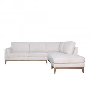 Mimi Luna Almond Corner Sofa & Ottoman - Right Hand Facing by null, a Sofas for sale on Style Sourcebook