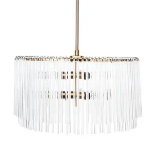 Café Lighting Zara ES 6 Light Pendant Brass by Cafe Lighting, a Pendant Lighting for sale on Style Sourcebook