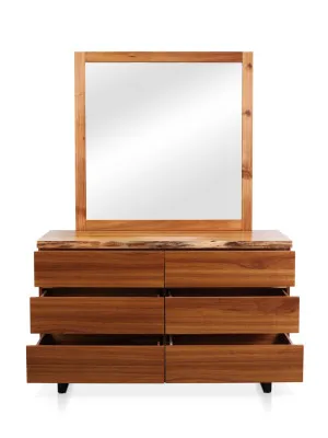 Croft Australian Blackwood Dresser With Mirror - 6 Drawer by null, a Dressers & Chests of Drawers for sale on Style Sourcebook