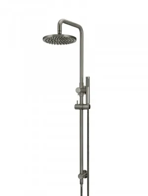 Meir | Shadow Round Combination Shower Rail, 200mm Rose, Single Function Hand Shower by Meir, a Shower Heads & Mixers for sale on Style Sourcebook