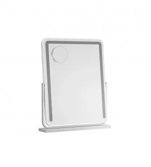 Quinn Makeup Mirror with Light &amp; Stand White 40cm / 50cm 40cm x 50cm by Luxe Mirrors, a Shaving Cabinets for sale on Style Sourcebook