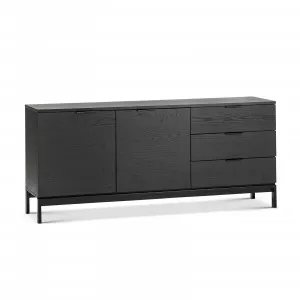 Macy Oak Sideboard Buffet, Black by L3 Home, a Sideboards, Buffets & Trolleys for sale on Style Sourcebook
